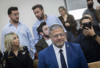 איתמר בן גביר בדיון בבית המשפט: עתירה בעניין קידומה של רותי האוסליך (צילום: חיים גולדברג, פלאש 90)