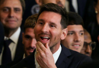 ליאו מסי בבית הנשיא טראמפ (צילום: GettyImages)