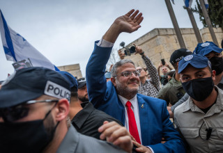 איתמר בן גביר לפני הדיון בבג"ץ (צילום: יונתן זינדל פלאש 90)