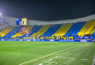 אוהדי מכבי תל אביב (צילום: אריאל שלום)