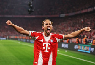 הארי קיין חוגג (צילום: gettyimages)