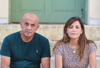 אילן וקלרה, הוריו של אל"ם אסף חממי ז"ל (צילום: מרק ישראל סלם)