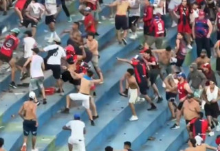 המהומות במגרש (צילום: צילום מסך, X (טוויטר))