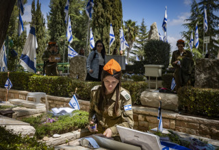 יום הזיכרון לחללי מערכות ישראל בהר הרצל 2026 (צילום: חיים גולדברג פלאש 90)