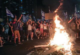 מחאה נגד הרפורמה המשפטית (צילום: מרים אלסטר, פלאש 90)
