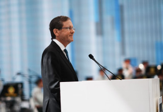 נשיא המדינה יצחק הרצוג בטקס מצטייני הנשיא, יום העצמאות 2026 (צילום: אלעד מלכה)