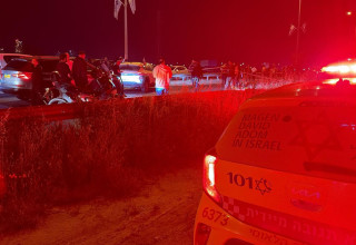 תיעוד מזירת הרצח בלוד (צילום: דוברות מד"א)