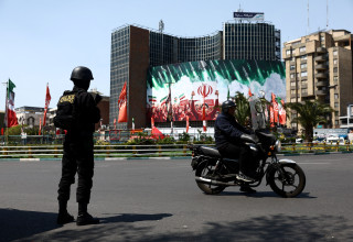 כוחות ביטחון באיראן (צילום: Majid Asgaripour/WANA via REUTERS)