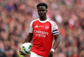 שחקן ארסנל, בוקאיו סאקה (צילום: GettyImages, Julian Finney)