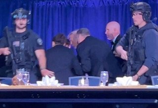 הפינוי של טראמפ (צילום: רויטרס)