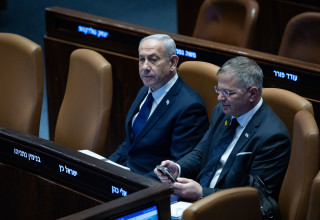 יואב קיש ובנימין נתניהו (צילום: יונתן זינדל פלאש 90)