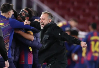 האנזי פליק בטירוף (צילום: GettyImages, JOSEP LAGO/AFP)