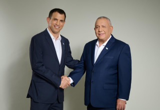 גדי איזנקוט, שאול מרידור (צילום: דוברות מפלגת ישר)