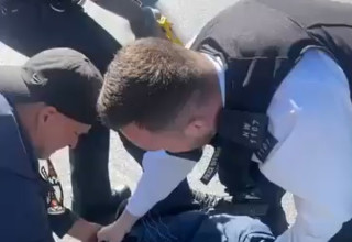 מעצר חשוד בלונדון (צילום: צילום מסך רשתות חברתיות לפי חוק 27א לזכויות יוצרים)