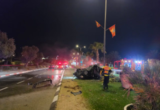 תאונת הדרכים הקטלנית בראשון לציון (צילום: תיעוד מבצעי מד"א)