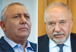 אביגדור ליברמן, גדי איזנקוט  (צילום: חיים גולדברג,יונתן זינדל פלאש 90)