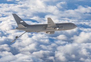 מטוס התדלוק KC46 שייקרא בשמו העברי "גדעון" (צילום: דובר צה"ל)