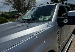 הרכב של מייסד הארגון שנורה (צילום: ארגון "עד כאן")