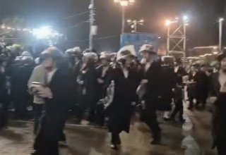 המונים בהר מירון  (צילום: רשתות חברתיות, שימוש לפי סעיף 27 א')