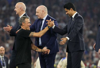 אל חלאיפי ולואיס אנריקה (צילום: Gettyimages)