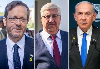 בנימין נתניהו, יעקב ברדוגו, יצחק הרצוג (צילום: פלאש 90)