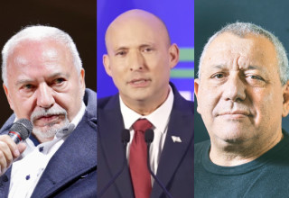 גדי איזנקוט, נפתלי בנט, אביגדור ליברמן (צילום: צילום מסך,אלון גלבוע,יוסי אלוני פלאש 90)