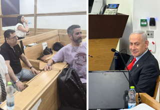 בנימין נתניהו, בן כספית, אורי משגב, גונן בן יצחק (צילום: וואלה!,אורי סלע)