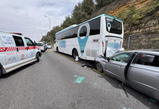תאונה בכביש 1 (צילום: תיעוד מבצעי מד"א)