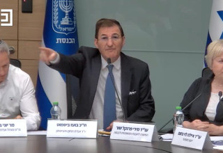 בועז ביסמוט בוועדת חוץ וביטחון (צילום: צילום מסך ערוץ הכנסת)