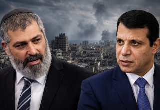 מוחמד דחלאן, צבי יחזקאלי (צילום: פלאש 90,רויטרס)