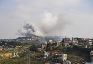 תקיפות בנבטיה, דרום לבנון (צילום: REUTERS/Stringer)
