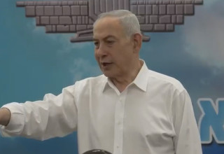 בנימין נתניהו בביקור בחטיבת החשמונאים (צילום: עומר מירון /לע"מ)