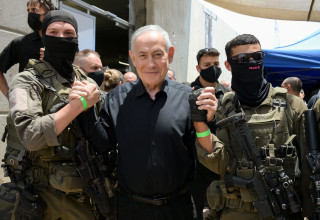 ראש הממשלה נתניהו באוגדה 36 בגבול הצפון (צילום: מעיין טואף/לע״מ)
