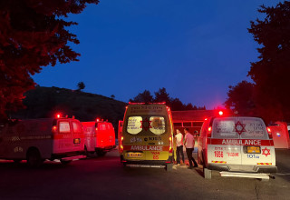 מזירת תאונת הטרקטורון (צילום: תיעוד מבצעי מד"א)