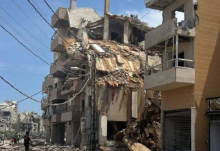 הרס בלבנון (צילום: רשתות ערביות)