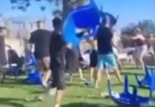 הקטטה בערד (צילום: רשתות חברתיות, שימוש לפי סעיף 27 א')