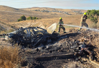 תיעוד מזירת האירוע (צילום: נציבות כיבוי והצלה)