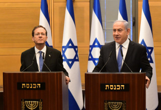בנימין נתניהו, יצחק הרצוג (צילום: ראובן קסטרו)