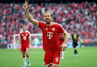 הארי קיין חוגג עוד שער (צילום: Getty images)