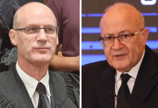 מיכאל ראבילו, יוסף אלרון (צילום: שחר שחר, דוברות לשכת עורכי הדין,אברהם בלוך)