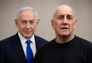 אהוד אולמרט, בנימין נתניהו (צילום: יונתן זינדל, פלאש 90,תומר נויברג, פלאש 90)