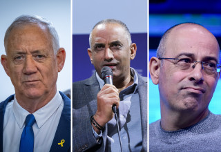 ירון זליכה, דדי שמחי, בני גנץ (צילום: פלאש 90)