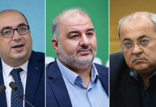 אחמד טיבי, מנסור עבאס, סמי אבו שחאדה (צילום: יונתן זינדל,נועם ריבקין, פלאש 90,מרים אלסטר פלאש 90)
