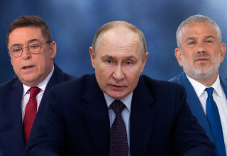 בן כספית, ינון מגל, פוטין (צילום: רויטרס,צילום מסך ערוץ 12, צילום מסך ערוץ 14)