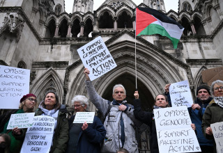 מחאה למען ארגון Palestine Action בלונדון (צילום: רויטרס)