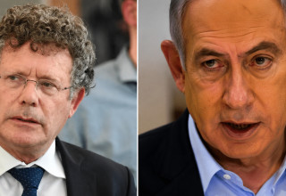 בנימין נתניהו, יצחק עמית  (צילום: אבשלום ששוני,REUTERS/Ronen Zvulun)