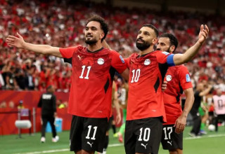 סלאח מאושר ומצרים בשלב הבא (צילום: אימג'בנק  GettyImages)