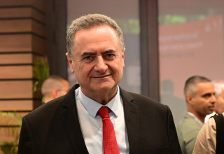 שר הביטחון ישראל כ"ץ באקספו (צילום: אבשלום ששוני)