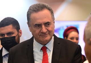 שר הביטחון ישראל כ"ץ באקספו (צילום: אבשלום ששוני)