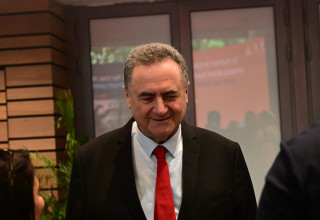 שר הביטחון ישראל כ"ץ באקספו (צילום: אבשלום ששוני)